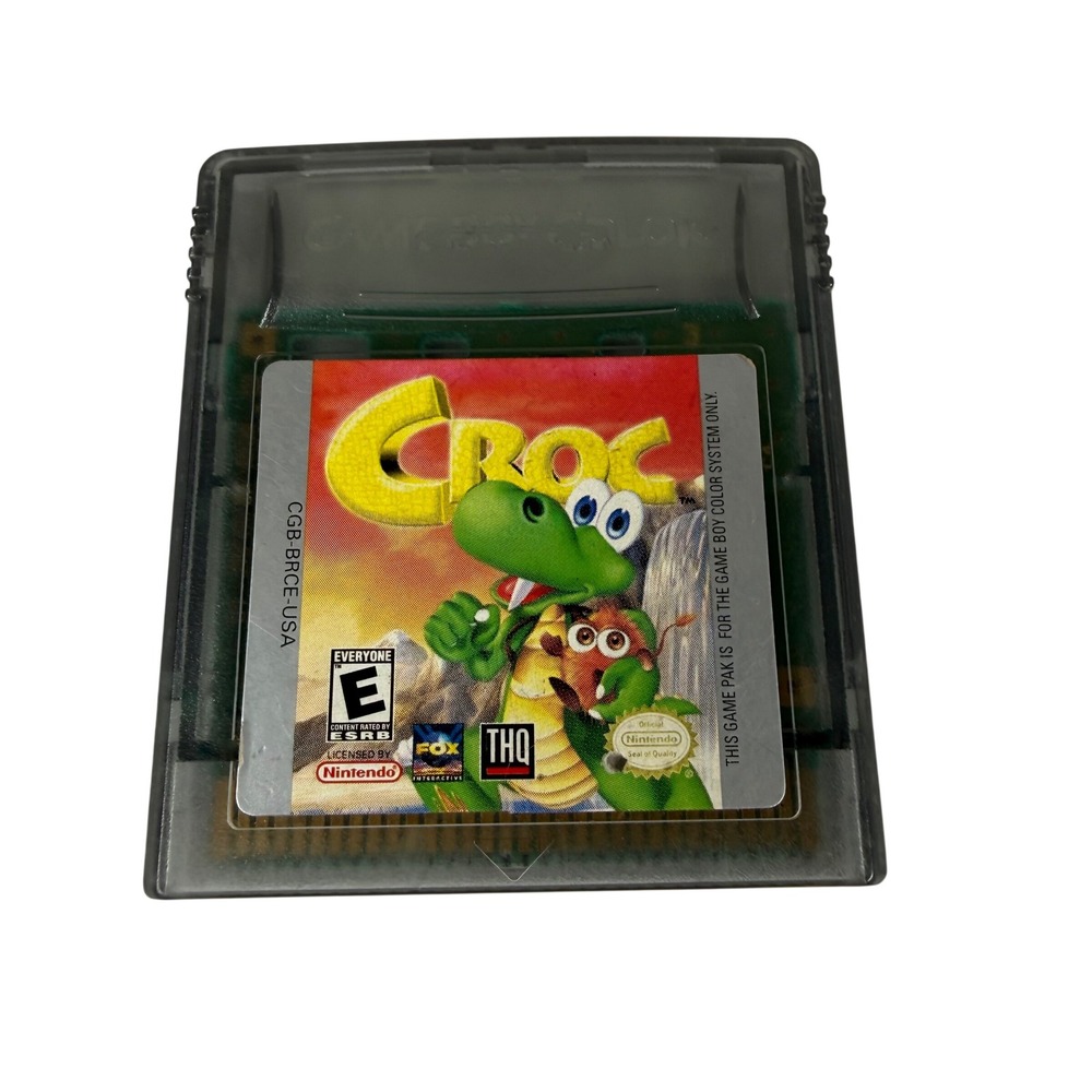 Nintendo Game Boy Color Croc Legend of the Gobbos Grey Retro Video Game CGB-BRCE